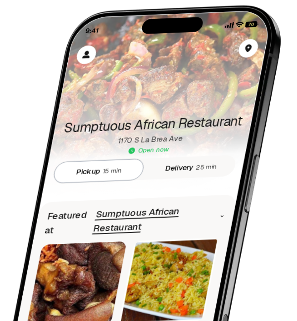 Sumptuous African Restaurant app preview
